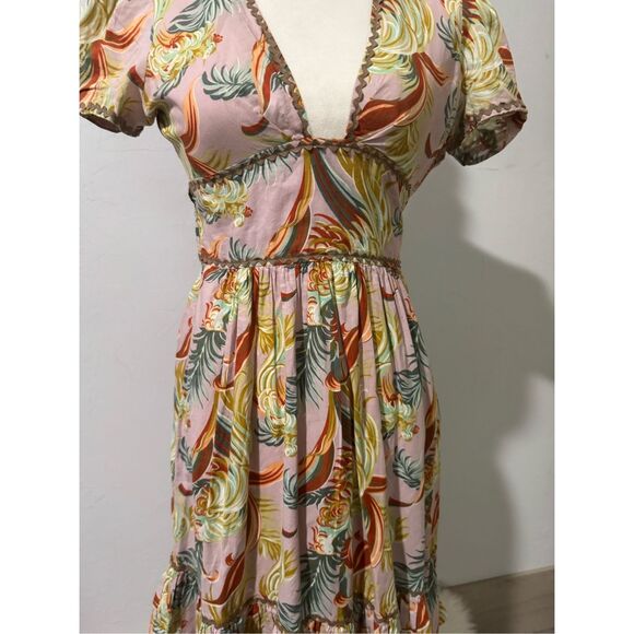 Anthropologie James Coviello paradise embroidered print dress 4 - Picture 11 of 11